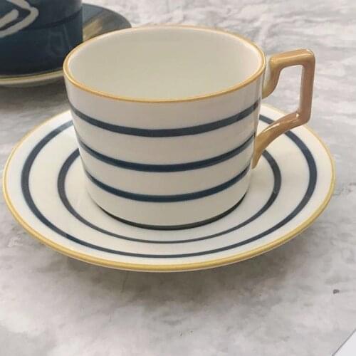 Japanese Hand-painted Glazed Colored Coffee Cup Dish Set Nordic Household Ceramic Flower Saucers Coffe Cup and Saucers Set