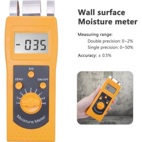 Yieryi High Performance DM200C Wall Surface Moisture Meter Digital Moisture Analyzer for Floor Concrete Gypsum Board Marble