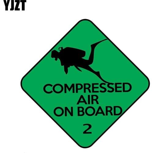 YJZT 13CM*13CM Creative Scuba Diving PVC Motorcycle Car Sticker Decal 11-00022