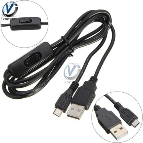 1.5M Micro USB Power Supply Charger Cable Wire with ON/OFF Switch For Raspberry Pi Micro USB Controller Power Supply