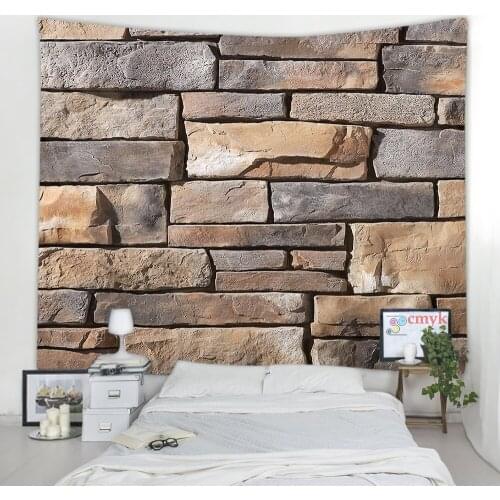 3D Printed Brick Stone Wall Tapestry Hanging Mandala Boho Psychedelic Hippie Tapestry Home Decoration Towel