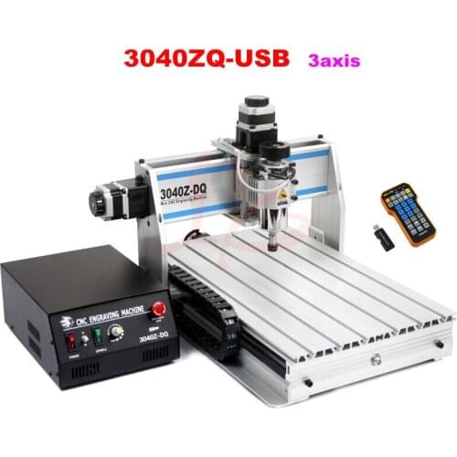 4Axis CNC Router machine 3040ZQ-USB 3axis with mach3 remote control Engraving Drilling and Milling Machine