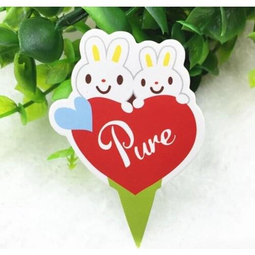 50pcs Cake decorating Love rabbit birthday letter Birthday letter Happy birthday Party Supplies Cupcake Tutu Cake birthday party
