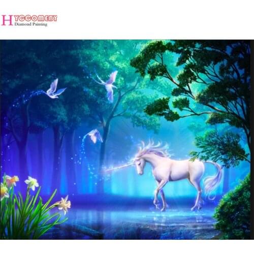5D Diy Diamond Painting full dill square animal Unicorn Tianma Cross Stitch Diamond Mosaic Diamond Embroidery Home Decor gift