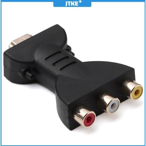 720P/1080p HDMI Male to 3 RCA Female Composite AV Audio Video Adapter Converter for TV/HDTV/DVD/Projector/Home Theater