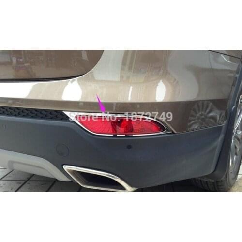 ABS Chrome Rear Fog Light Lamp Cover Trim For 2013 2014 2015 2016 for HYUNDAI Santa fe IX45