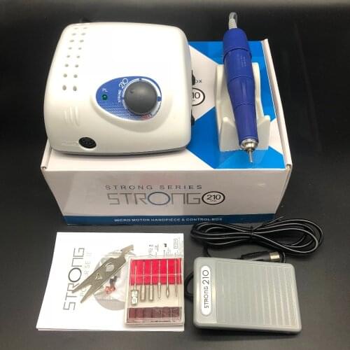 2019 New Arrival 65W 40000RPM Strong 210 105L Brushless Nail Drills Manicure Machine Pedicure Electric File Bits Nail Treatment