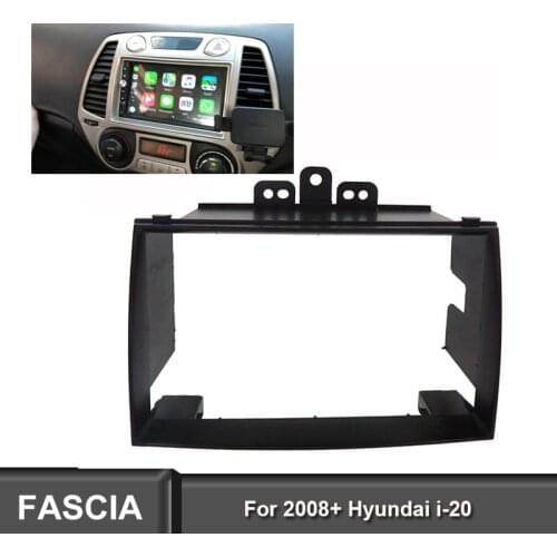 2DIN Car Radio Fascia For 2008+ Hyundai I-20 I20 DVD Stereo Plate Frame Panel Dash Mount Kit Adapter Installtion Trim Bezel