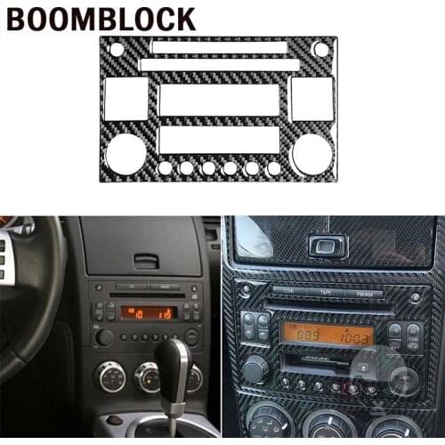 Car Radio CD Cassette Player Display Panel Control Button Frame Cover Carbon Fiber Sticker Auto For Nissan 350Z Z33 2006-2009
