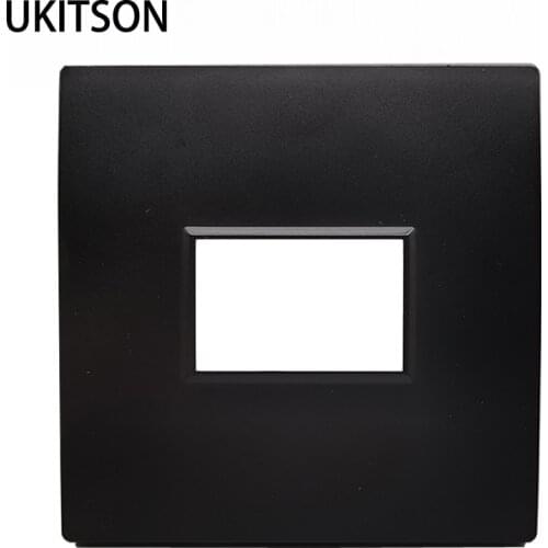 Black Color Blank Faceplate Outlet Wall Panel Insert For 1 Slot Socket 23x36mm Empty Wall Cover