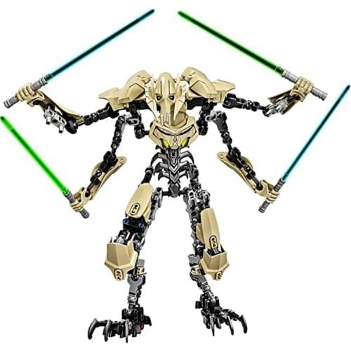 Disney Star Wars Battle Droid General Grievous With Lightsabers Model Building Blocks Action Figure Toys For Children