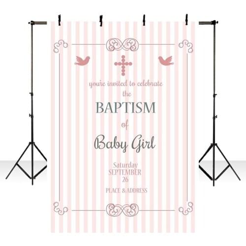 Backgrounds for Photography Studio Pink Little Girl My First Holy Communion Customize Backdrop Original Design Photocall LV1801