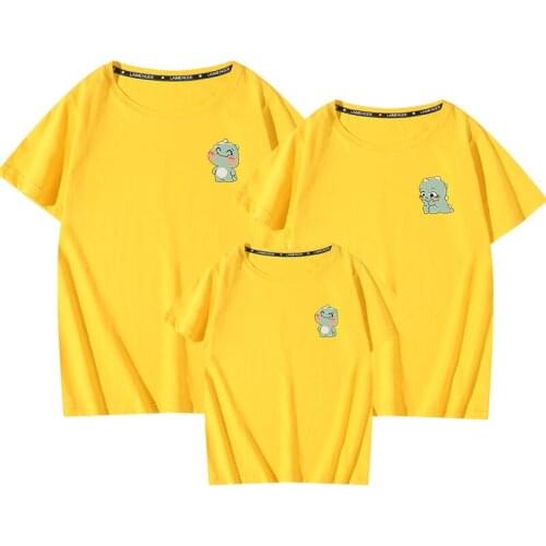 2021 New Small Dragon T Shirts Mother Daughter Son Family Matching Outfits Summer Good Cotton Short Sleeves Tee Shirts Top Tee