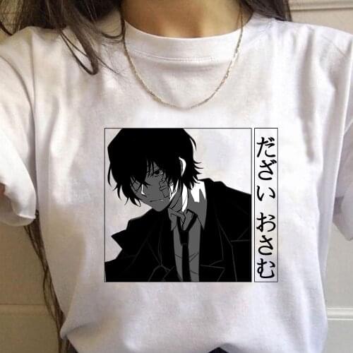 Bungo Stray Dogs Dazai Osamu Women Summer Casual Tshirts Harajuku Korean Style Graphic Tops New Kawaii Short Sleeve T-shirt