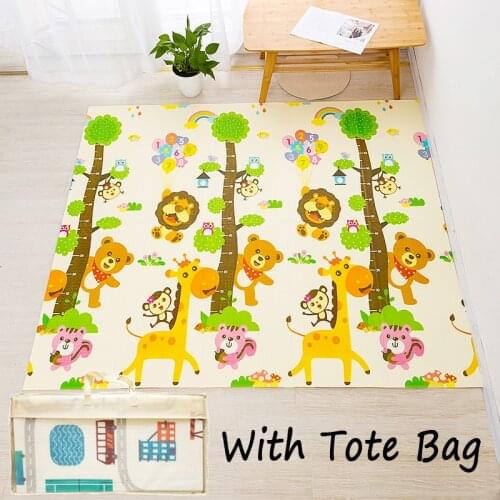 XPE Wateproof Folding Baby Play Mat 1cm Thick Educational Crawling Toys Childrens Carpet Game Road Pad Living Room Home Kid Rug