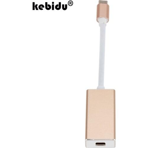 Kebidu USB3.1 USB C to Mini DP Adapter Converter Cable 1080P for New Macbook Chromebook Type C to Mini Display Port Adapter