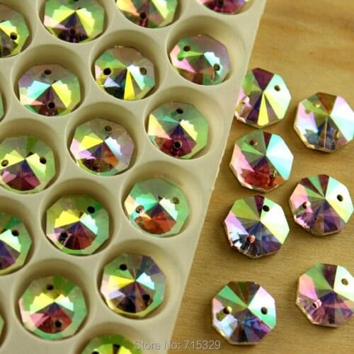 Round square shape all size 2Holes Sew-on Stone Crystal Clear AB Color Flatback Sew-on Beads 2 holes For Bags Shoes