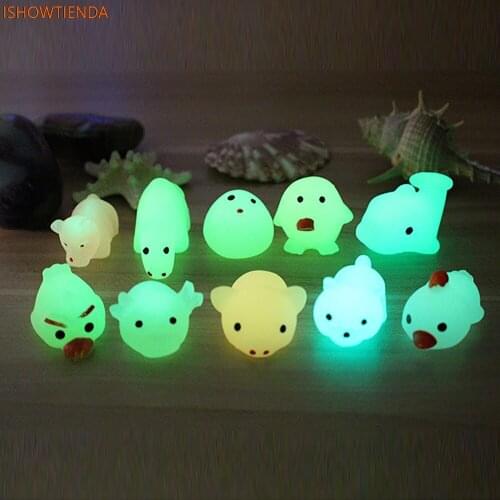 Cute Luminous Mochi Squishy Cat Squeeze Healing Fun Kids Kawaii Toy Stress Reliever Decor Stress Relief Reliever Squishy Toy