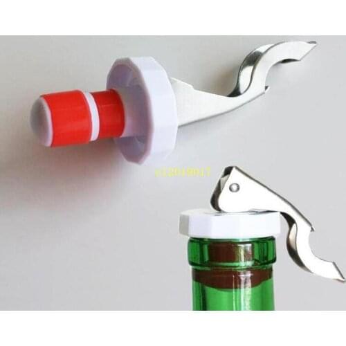 Multifunctional Beer Red Wine Tool Stainless Steel Bottle Opener&silicone Cork Wine Stopper Creative Kitchen Accessories