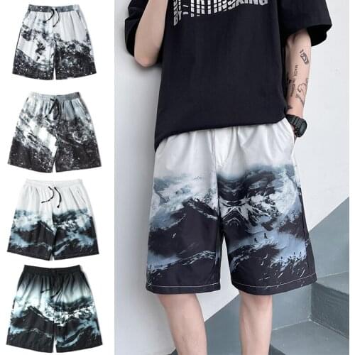 2021 New Summer Beach Shorts Men Breathable Printing Casual Quick Dry Bermuda All-match Streetwear Male Hawaii Printing Shorts