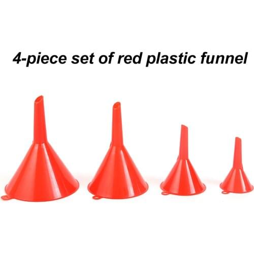 Car-Styling 4Pcs Plastic Funnel Set for Car Oil Gas and Fluids Auto Home Kitchen Function Automobiles Accessories