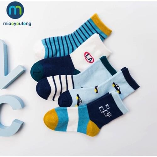 10 Pieces/Lot 5 Pair Car Pattern Lovely Safe Comfort Skarpetki Newborn Sock Kids Boy Cotton Soft New Baby Socks Girl Miaoyoutong