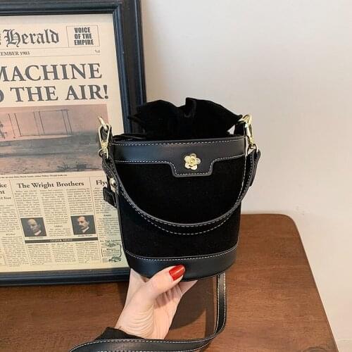New style messenger bag Ladies frosted small bag fashion bucket bag trend brand casual small handbag mini mobile phone bag