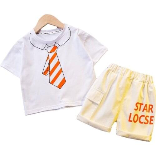 New Fashion Summer Baby Clothes Suit Children Boys Cotton T-Shirt Shorts 2Pcs/Sets Toddler Casual Costume Infant Kids Tracksuits