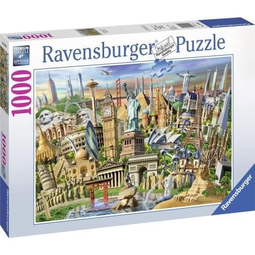 RAVENSBURGER 19890 PUZZLE 1000 PCs. WOLRD LANDMARKS