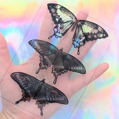 Large Butterfly Clear Film Sheet Insect Embellishments for Resin Earring Jewelry DIY Resin Inclusions