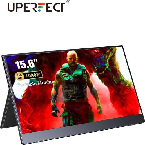 UPERFECT 15.6" USB C HDMI-Compatible 1920*1080P PD HDR Portable Monitor For SWITCH PS4 Macbook Pro Second Screen Gaming Display