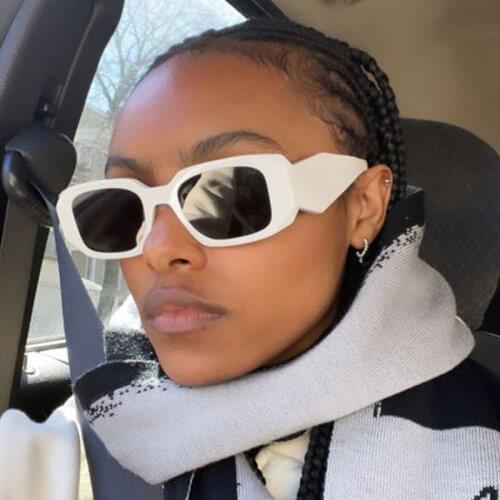 Eye-Catching Brand Designer Sunglasses 2021 Weird Acetate Retro Square Sun Glasses Women Men New Trendy Cool Black White Shades