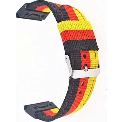 26mm Nylon Woven Watch Band Strap For Garmin Fenix 6X/5X//Fenix 3/3HR/Descent Mk1/D2 Bravo Smart Watch Accessories Bracelet Belt