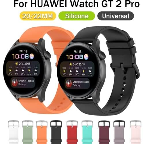 22mm/20mm watch Strap for Samsung gear s3 frontier silicone Smartwatch bracelet For Huawei watch GT 2 46mm 42mm GT2 Pro gt2e 3