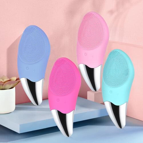 USB Charging Silicone Cleansing Instrument Electric Wash Brush Washing Artifact Pore Cleaning Facial Massage Relaxation