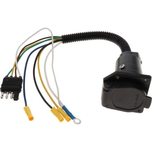 Trailer Connectors Car Accessories 4 Pin To 7 Pin Plastic Plug RV Tail Lamp Harness Adapter Trailer Wiring Plug Converter