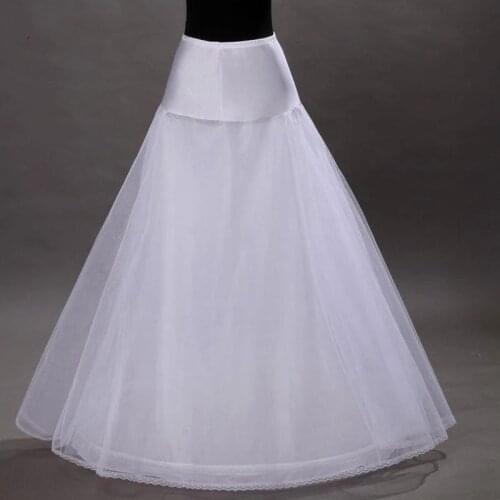 Bridal Slips Wedding Underskirt White Underdress Falda Brautpetticoat Long Crinoline Sottoveste A Line Petticoat Layer