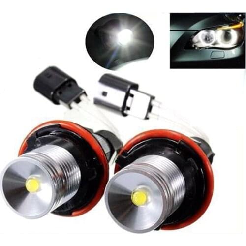 Angle Eyes Halo LED Ring Light Bulbs Xenon White for BM/W E39 E53 E60 E63 E64 E65
