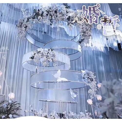 Tie yi wedding ring top ring wedding stage mall beauty Chen decorative tie yi ring top pendant props