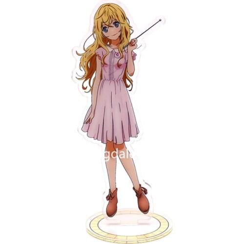 Your Lie in April Anime Action Figure Cosplay Toys Miyazono Kaori Arima Kousei Acrylic Stand Model Dolls For Gifts15cm