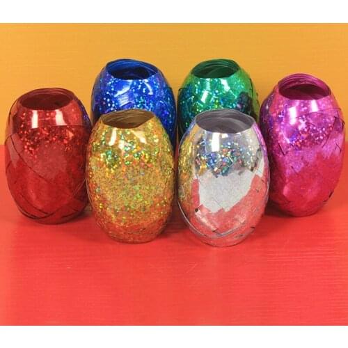 10mx5mm Rugby Egg Shape Plain Ribbons for Wedding Birthday Holiday Party Decoration 6pcs / Bag Tied Balloon Supplies