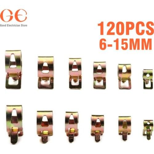 60Pcs Spring Band Type Action Vacuum Hose Pipe Clamp Low Pressure Air Clip Clamp 6mm ~15mm hose clamp clamps spring clamp