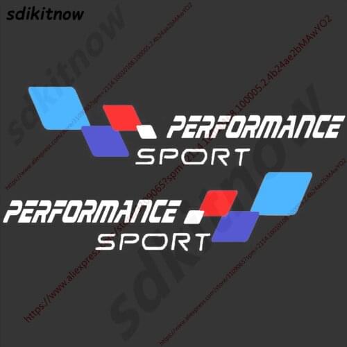 2pcs Car Body Windows Sports Performance Sticker Decal Styling For BMW M3 M5 X1 X3 X5 X6 E36 E39 E46 E30 E60 E92 f34 f10 f20