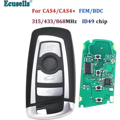 4 buttons 315mhz 433MHz 868MHz remote key fob for BMW F CAS4 CAS4+ 3 5 7 Series Smart Key ID49 Hitag Pro chip HUF5661 HUF5662