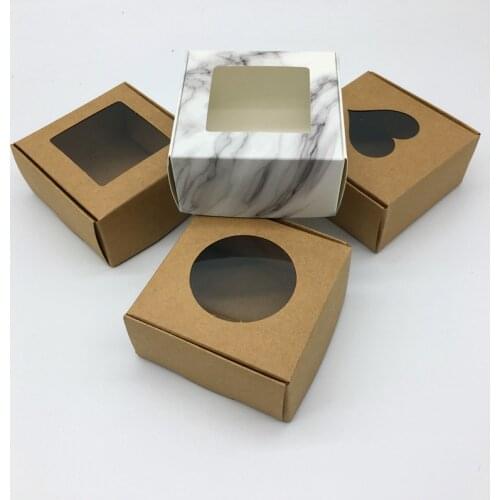 50Pcs Diy Handmade Paper Gifts Boxes Marbling Style Candy Wedding Cake Package Kraft Home Party Suppiles Box