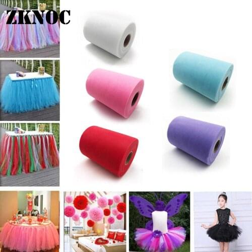 6" x100Yard Tulle Roll Fabric Craft DIY Ribbon Netting Wedding Birthday theme Party Decor Spool Accessories Arts Crafts Sewing