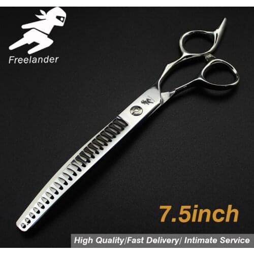 7.5inch pet grooming scissors set cutting dog Scissors and Double tail curved scissors,Thinning Scissors