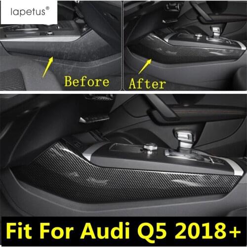 Lapetus Accessories Fit For Audi Q5 2018 - 2021 Transmission Center Control Gear Shift Panel Decoration Molding Cover Kit Trim