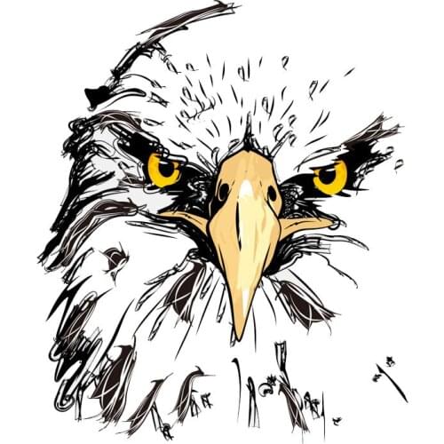 14cm*12cm Creative Car Sticker Eagle Eye Sharp Observation Accessories for Lada Vesta Peugeot Reflective PVC Decal