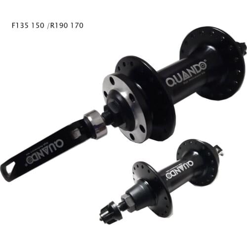 Taiwan famous Quanto F135 150 /R190 170 36 holes Snow bicycle aluminum cassette disc silver FAT tire bike aluminum alloy hubs